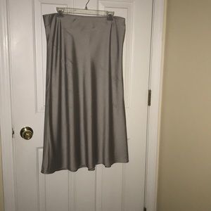 Grey satin skirt